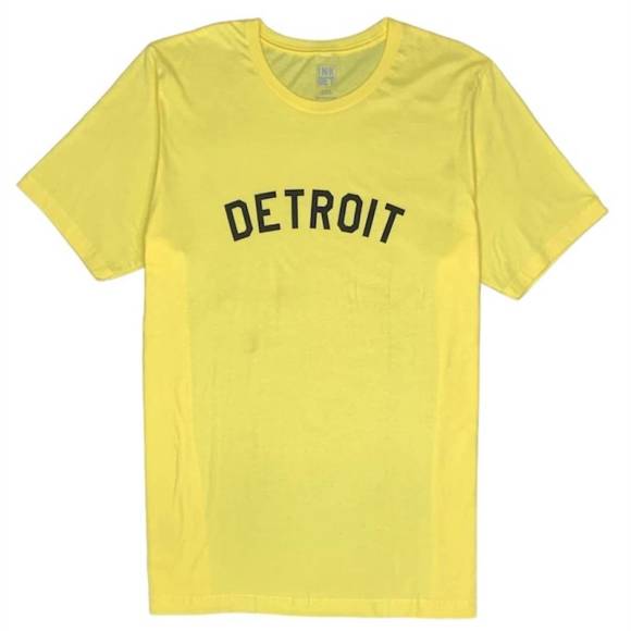 NEW INK DETROIT unisex - basic t shirt in yellow - Picture 1 of 2